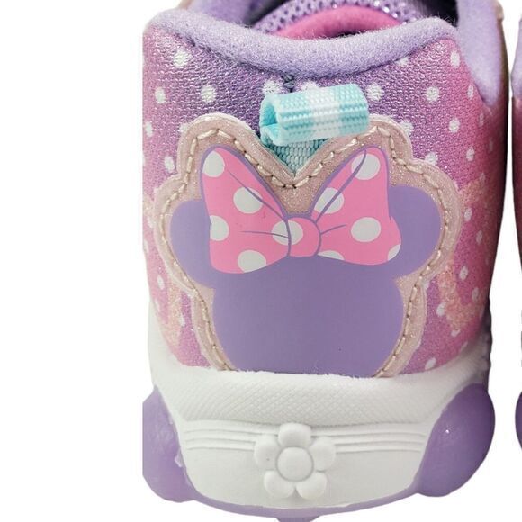 Disney Minnie Mouse Girls Light Up Light Up Shoes Size 6 (14cms) New - Picture 11 of 16